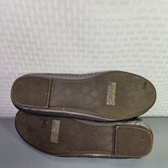 Vionic Womens Black Metallic Perforated Ballet Flats Size 12M - Picture 10 of 11